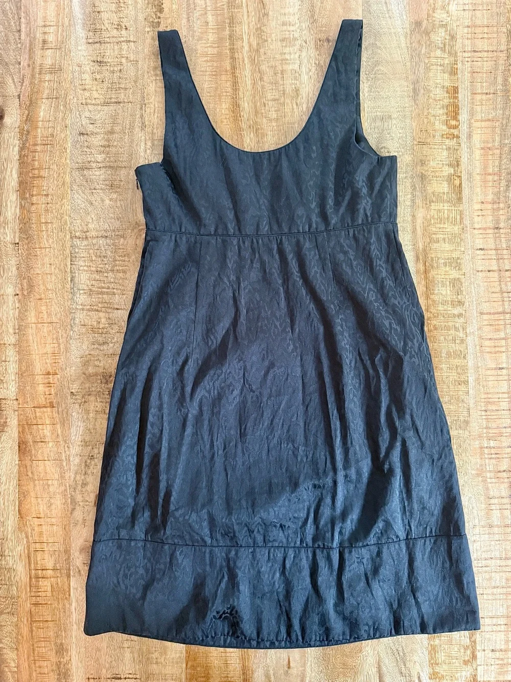 White House Black Market Black Textured Asymmetrical Dress